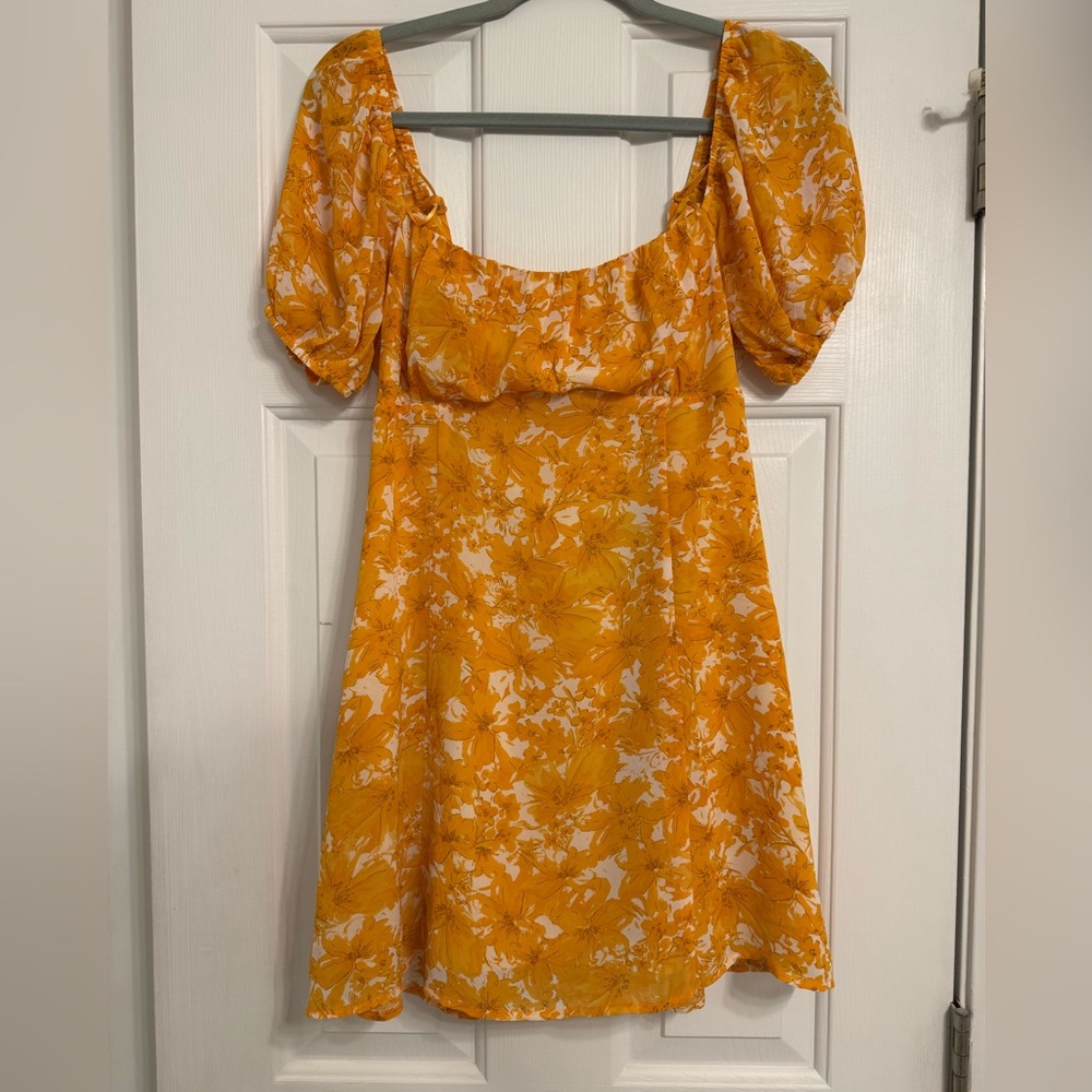 Floral Yellow/Orange Dress